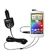 2nd Generation Audio FM Transmitter / Internet Music Adapter plus integrated Car Charger for the HTC Sensation XL with Gomadic TipExchange
