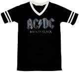 TS502 ACDC Back in Black Football Style Mighty Fine Juniors T-Shirt