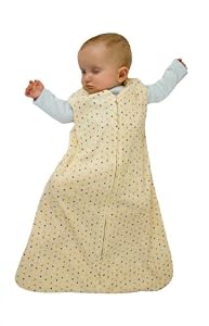 HALO SleepSack 100% Organic Cotton Wearable Blanket, Green/Blue Dots, Medium