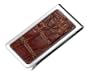 Chrome Plated Brown Leather Money Clip