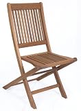 Patio Furniture / Outdoor Furniture - Ubatuba Folding Chair Without Arms (Set of 2) - Eucalyptus Wood - Wood Finish - INT-BT-223