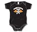 Daddy's Little Biker - Skull w/Crossbones and Wings - Silly Baby Onesie, Black