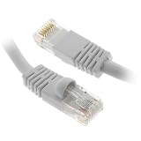 Premium White Ethernet LAN Network Cable CAT5e 25FT Gold Plated Male to Male Connectors
