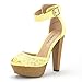 DREAM PAIRS SILVIA Women's Lace Pumps High Heels Peep Toe Ankle Strap Platform Casual Party Shoes