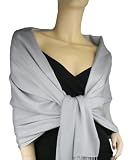 Pashmina/Silk Wrap Silver Grey