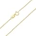 Forever Flawless Jewelry 14K Yellow Gold 1.1mm Rolo Link Chain Necklace with Spring Ring Clasp