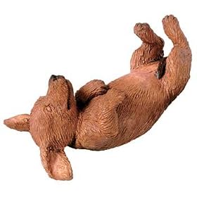 Sandicast Dachshund Snoozer Figurine - Red