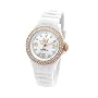 Ice-Watch Women's ST.WE.S.S.09 Stone Sili Collection White and Gold Silicone Watch