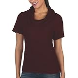 Mossimo® Black: Ottoman Cowl-Neck Sweater - Garnet Rose