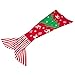 NOPTEG Kids Mermaid Tail Blanket Knitted Living Room Sofa Sleeping Bag Birthday Gift 59inch x31.5 inch (Red)