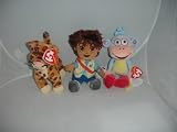 TY~DIEGO~BOOTS & BABY JAGUAR FROM THE DORA SERIES OF BEANIES