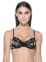 Just Cavalli Sujetador con Aros Push-Up Fasce Sexy (Negro / Verde)