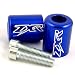 KAWASAKI NINJA 250 ZX6 ZX7 ZX9 BLUE ENGRAVED BAR ENDS