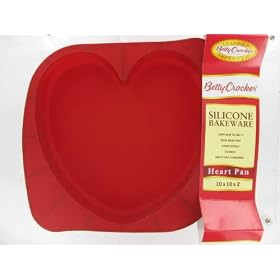 Betty Crocker Red Silicone Heart Shape Cake Pan by Silicone Zone - Betty Crocker