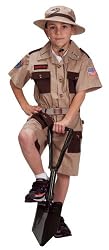 Tan and Brown Junior Explorer suit with Embroidered Cap, Size 4/6