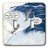 Rich Diesslins Funny General - Editorial Cartoons - Salmon Spawning Advice - Light Switch Covers - double toggle switch