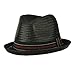 Men's Paper Woven Straw Fedora - Black XL
