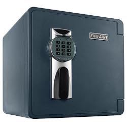 First Alert 2092DF Waterproof 1 Hour Fire Safe with Digital Lock, 1.3 Cubic Foot, Gray
