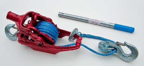 The More Power Puller - 3 Ton come-along made of SOLID IRON and comes with 35 feet of 5/16 Amsteel Blue Synthetic Rope - Made in USA