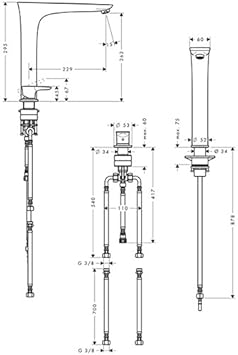 Hansgrohe 15812000 2-Loch Küchen Armatur PuraVida, pure chrom - kjhgfghhggh
