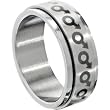 316L Surgical Steel Male Gay Pride Spinner Ring