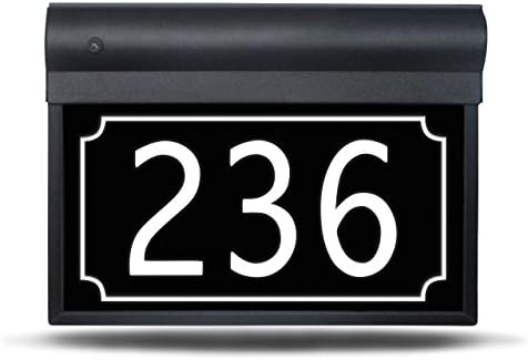 Sight Lights Personalized and Customized Illuminated LED Address Sign, Enlight Border with Bevel Style, 17 Inch, Bright White