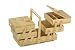 Traditional wooden hinged sewing box