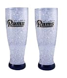 St. Louis Rams 2 Pack 16 oz Crystal Pilsner Glasses - NFL Football