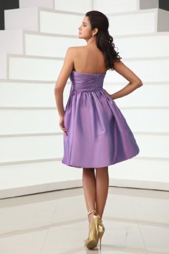 Winey Bridal Knee Length Mini Lialic Bow Maternity Plus Size Party Drresses (6)