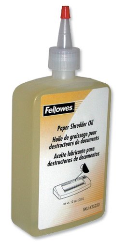 Fellowes Powershred Shredder Oil & Lubricant, 12 oz. Bottle with Extension Nozzle (35250)