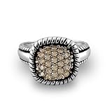 Chocolate Champagne Ring In Sterling Silver