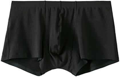 Cnhw Men's Seamless Ultra Soft Comfortable Classics Micro Modal Underwear Boxer Brief Black M