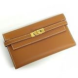 「(エルメス)HERMES 三つ折り長財布 ケリーウォレット エプソン ゴールドXゴールド金具 J刻印 並行輸入品」の画像