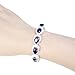 EVER FAITH Women's Wedding Jewelry CZ Hollow-out 5 Teardrop Bangle Bracelet Sapphire Color Silver-Tone