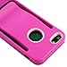 Celljoy Case compatible with Apple iPhone SE, iPhone 5S, iPhone 5 [Slim Clip] Hybrid [TPU Skin/ Hard PC Shell with Beltclip] Phone Cover with Belt Clip / Credit Card / Money Clip - (Hot Pink)