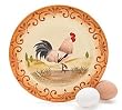 Set Of 4 French Country Rooster 8 1/2" Plates Dining And Kitchen Decor