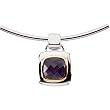 Sterling Silver and 14K Yellow Gold Amethyst Pendant