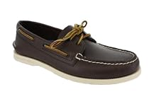 SPERRY A/O MENS LEATHER DECK SHOES BROWN