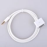 Neewer White Dock AUX 3.5mm Audio Cable for iPhone 4G 3GS iPod