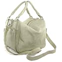 Faux Leather Bowler Style Handbag