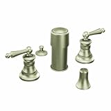 Moen TS415BN Waterhill Two-Handle Bidet Faucet, Brushed Nickel