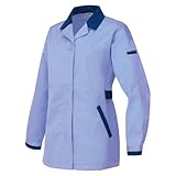 秋冬物 AITOZ アイトス  レディース長袖スモック AZ-6327  076ミストバイオレット×ネイビー 4L