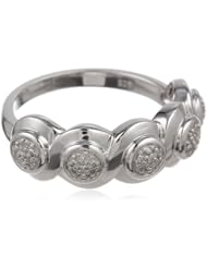 Sterling Silver Braided Diamond Ring (0.05 cttw, I-J Color, I2-I3 Clarity)