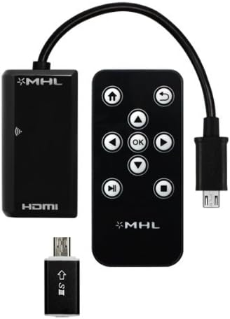 MHL HDTV Adapter For Smartphones and Tablets Micro USB to HDMI 1080p with Remote Control Included for Alcatel S800 One Touch 998 997 997D 997A ;