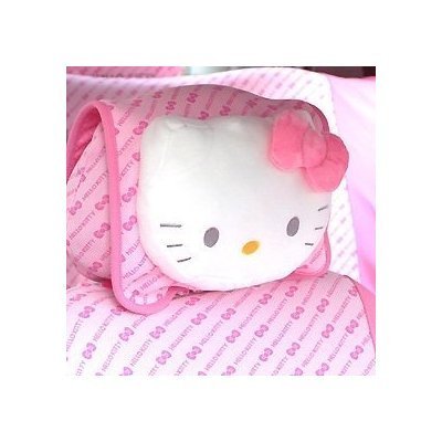 BIG Hello Kitty Face Car Seat Soft Plush Head Pillow Cushion