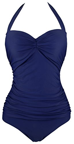 Angerella Retro One Piece Monokinis Swimsuits Swimwear(SST021-N1-3XL)
