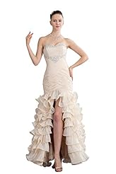 Strapless Acrylic/Chiffon/Silk Sleeveless Evening Dress 