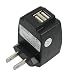 2-Port USB Home Travel Charger for Apple iPhone / iPod (Black) image 1