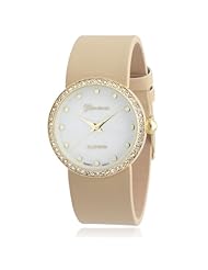 Brinley Co. Rhinestone Accent Faux Leather Strap Watch