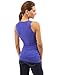 PattyBoutik Women V Neck Ruched Side Tank Top (Bright Blue Small)